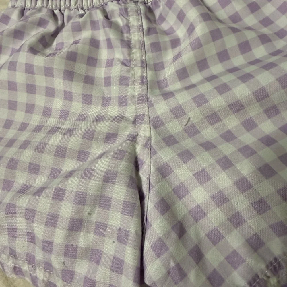 Carter's Navy and Purple Gingham Swimset